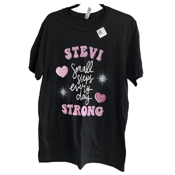 CANVAS New "Stevi Strong - Small Steps Every Day" Graphic Tee Size L - Picture 1 of 4